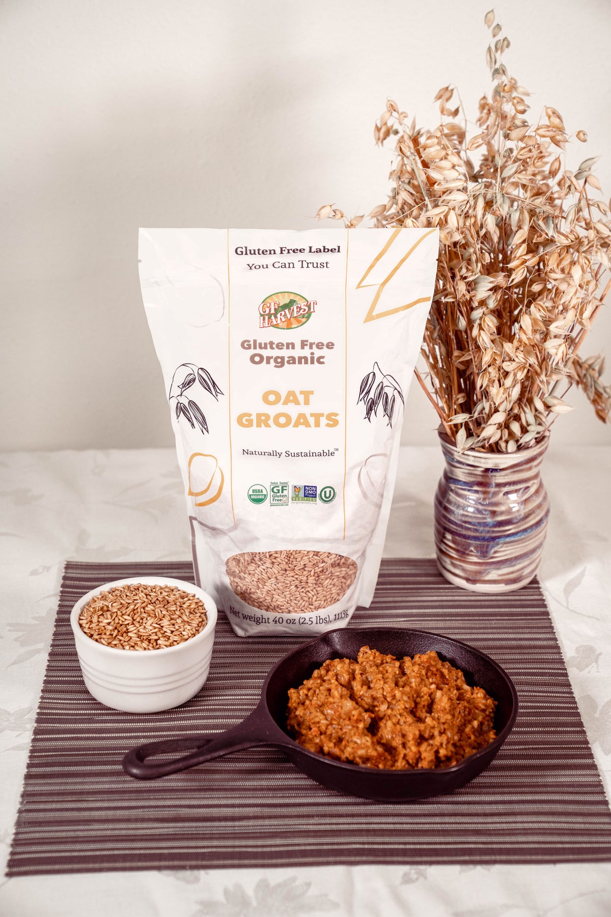 ORGANIC Gluten Free Oat Groats (2 pack, 5lbs total)