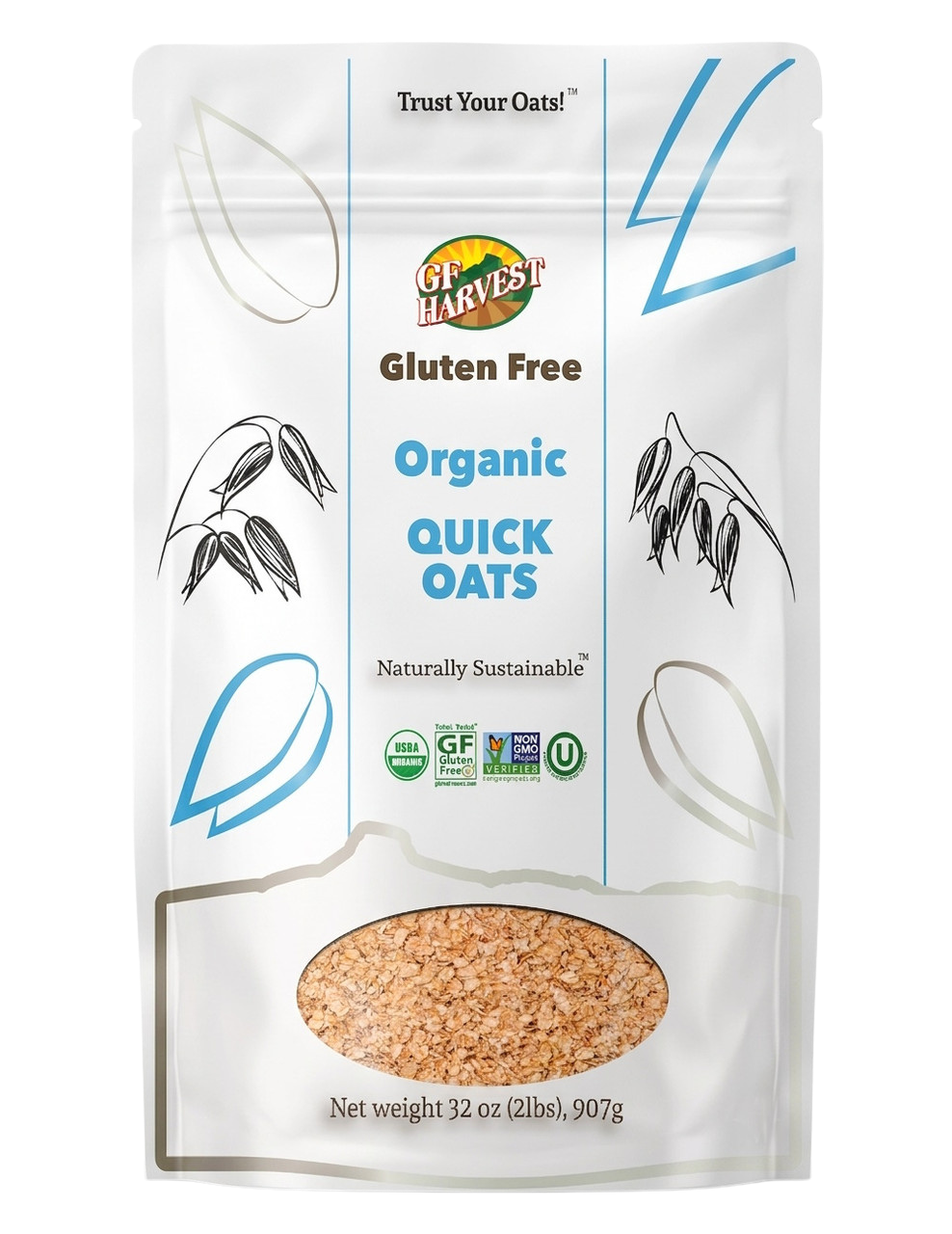 ORGANIC Gluten Free Quick Oats (2 pack, 4lbs total)